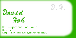 david hoh business card