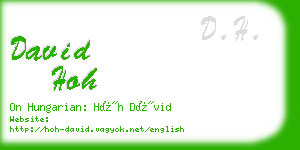 david hoh business card